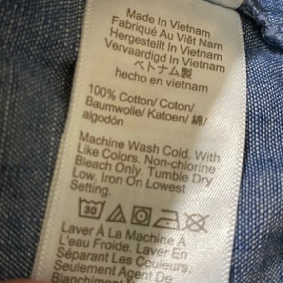 J. Crew Blue Chambray Drawstring Pull Up Shorts (Size Small) - Picture 10 of 12